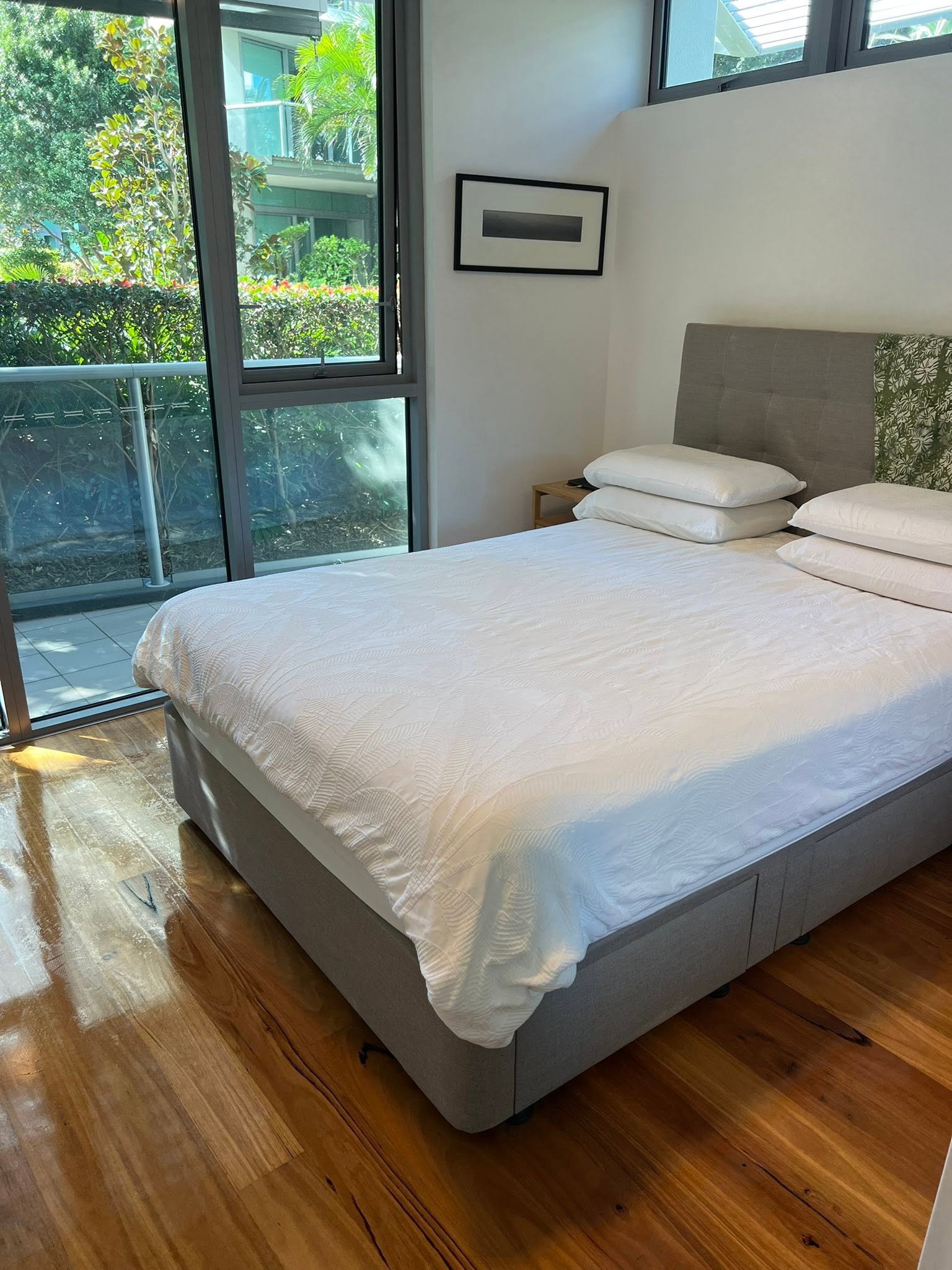 Freshly cleaned bedroom