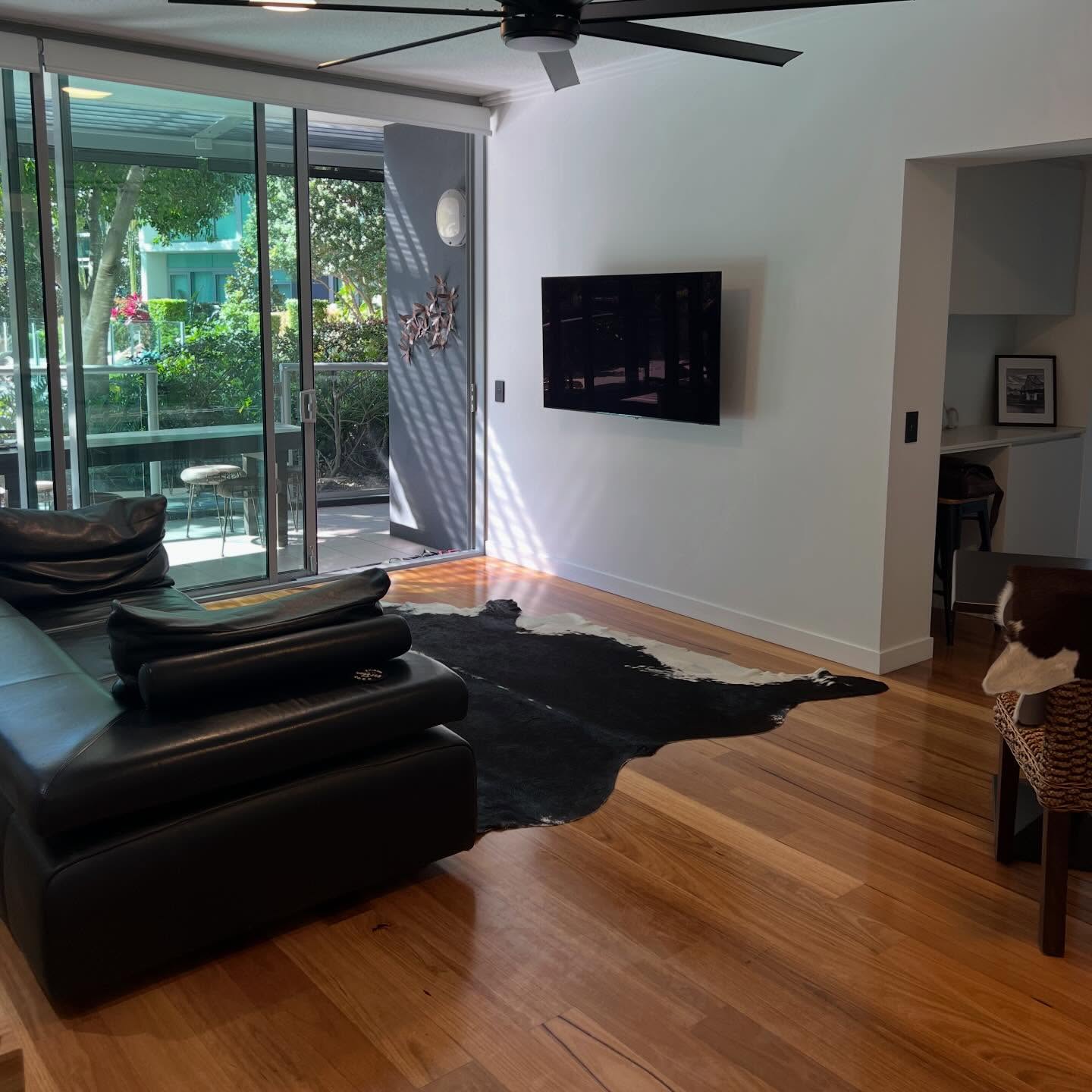 Freshly cleaned living room