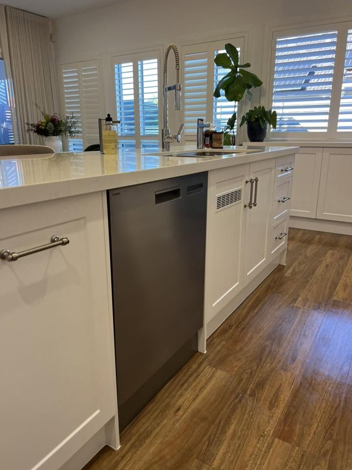 Freshly cleaned, bright kitchen with natural light